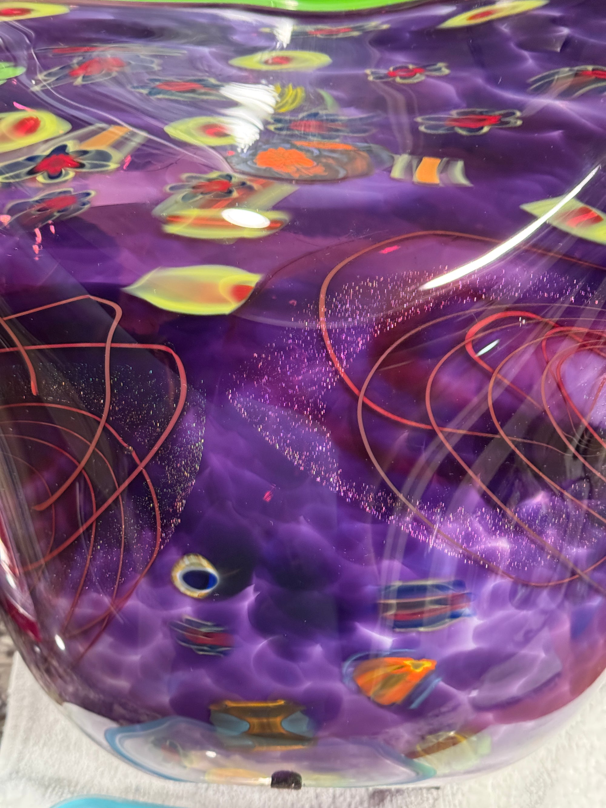Handblown Glass Bowl by Rollin Karg.