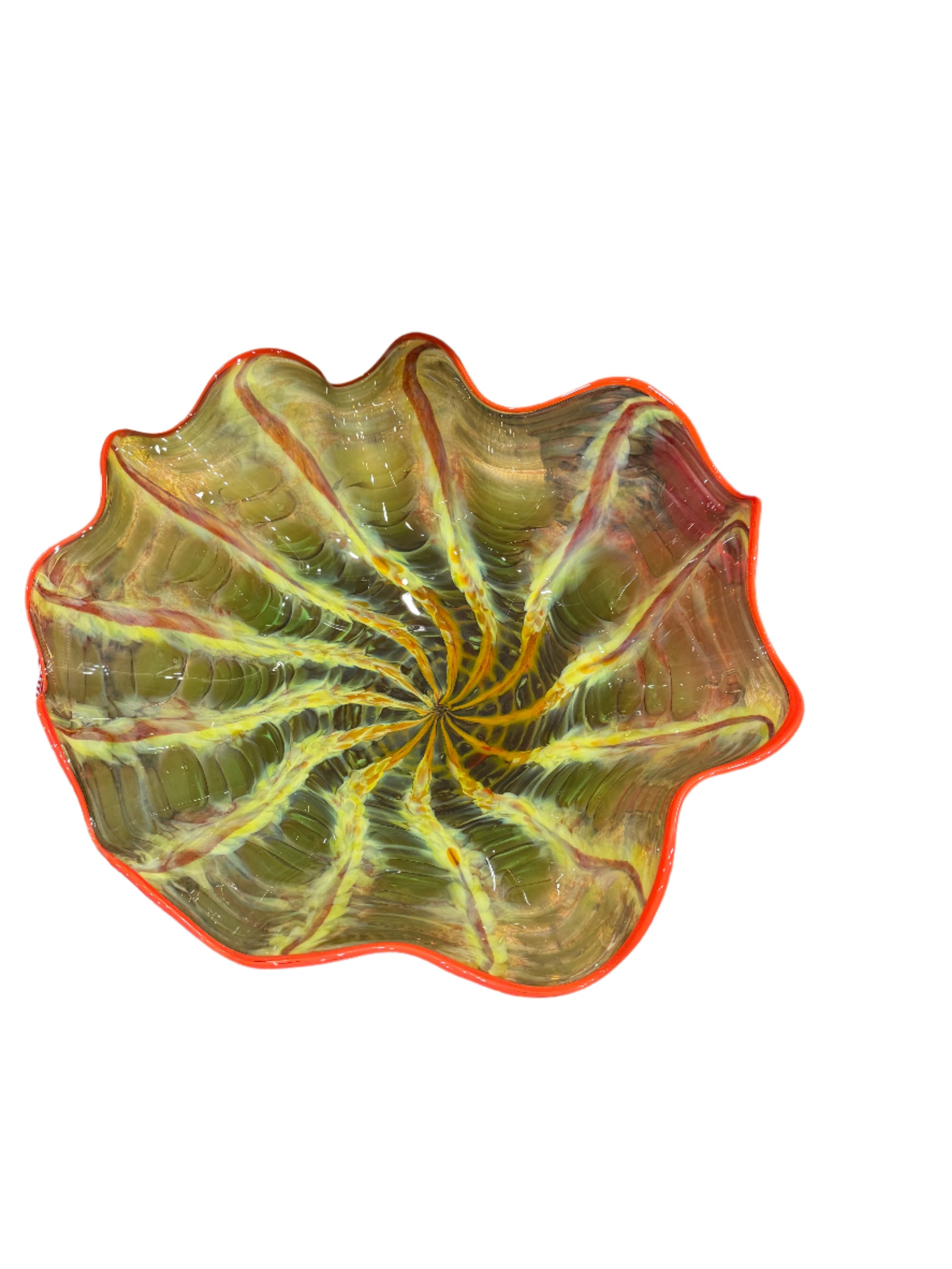 Handblown Glass Bowl by Rollin Karg, Signed