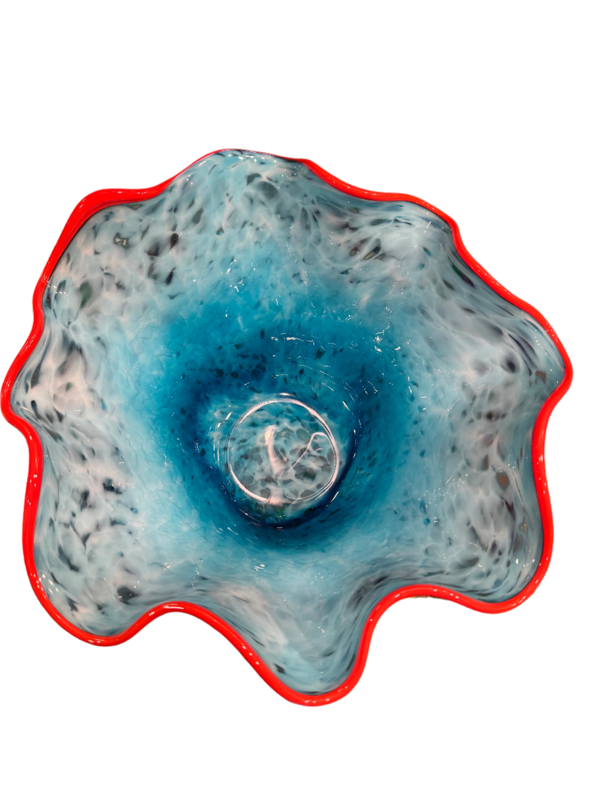 Handblown Glass Bowl by Rollin Karg Blown, Signed