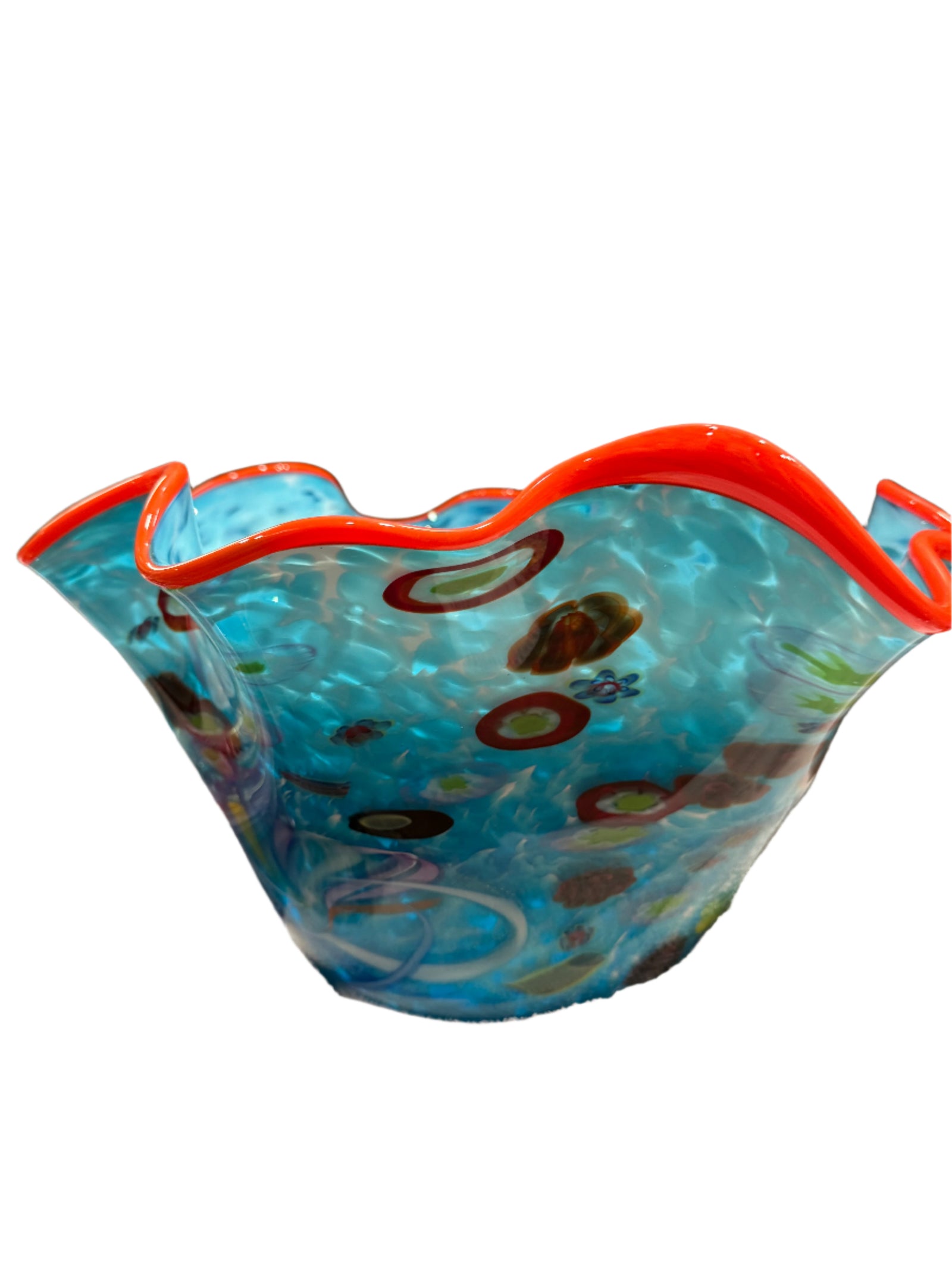 Handblown Glass Bowl by Rollin Karg Blown, Signed