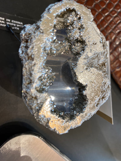 Volcanic Rock Napkin Rings Silver
