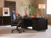 Desk Ebony with Black Leather Top