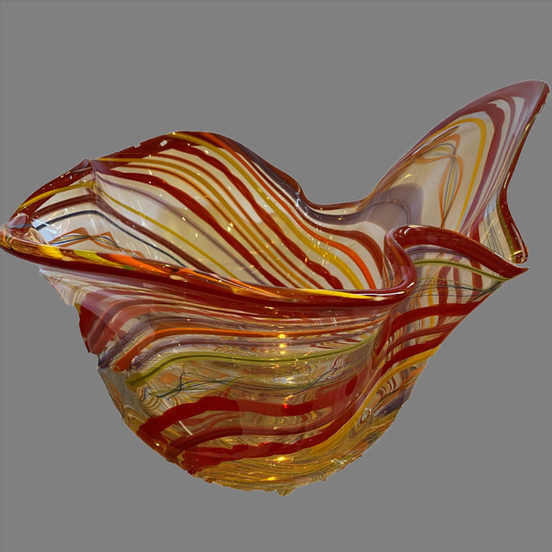 Glass Blown Bowl?Vase by Rollin Karg