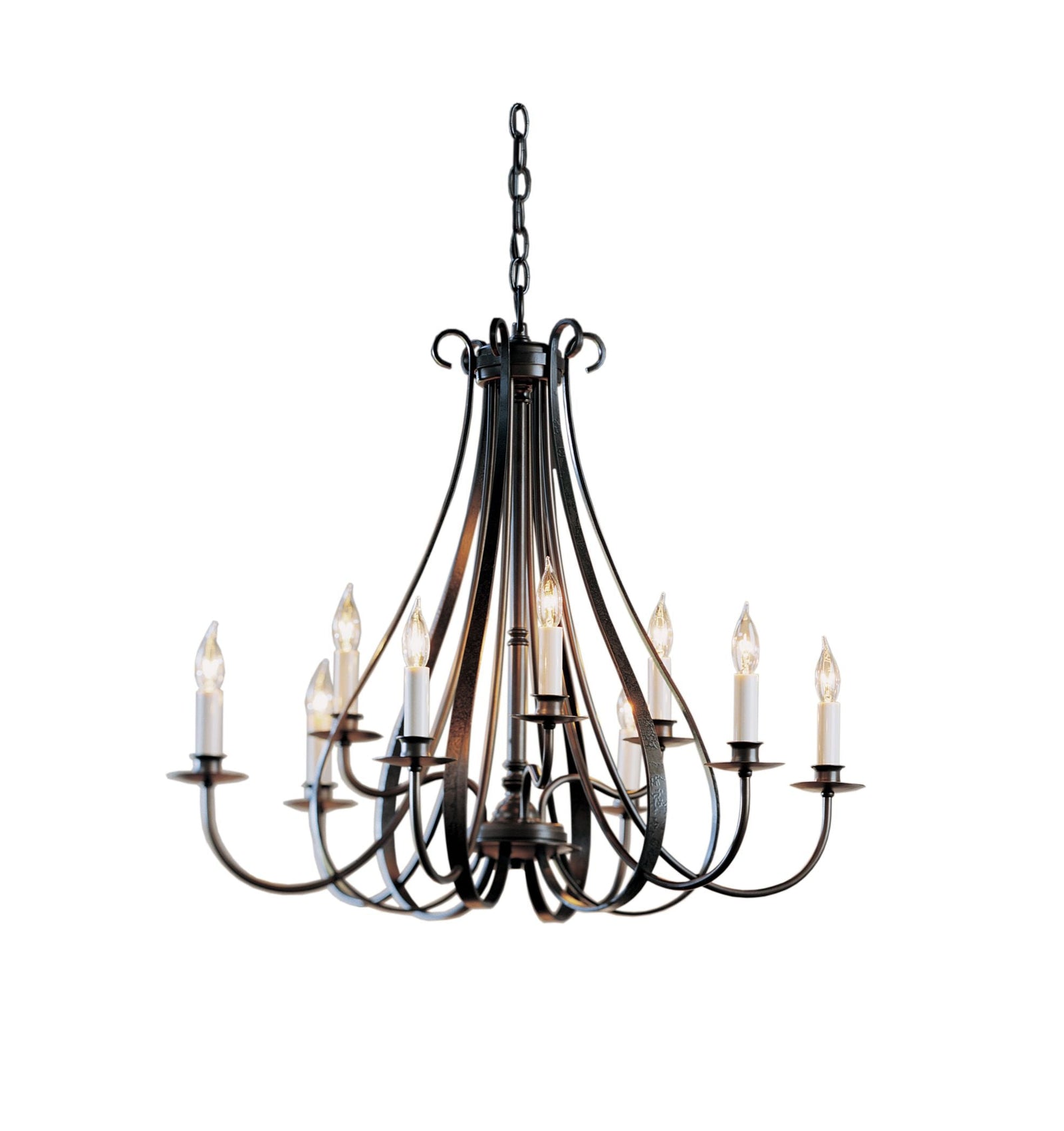 Sweeping Taper 9 Arm Chandelier