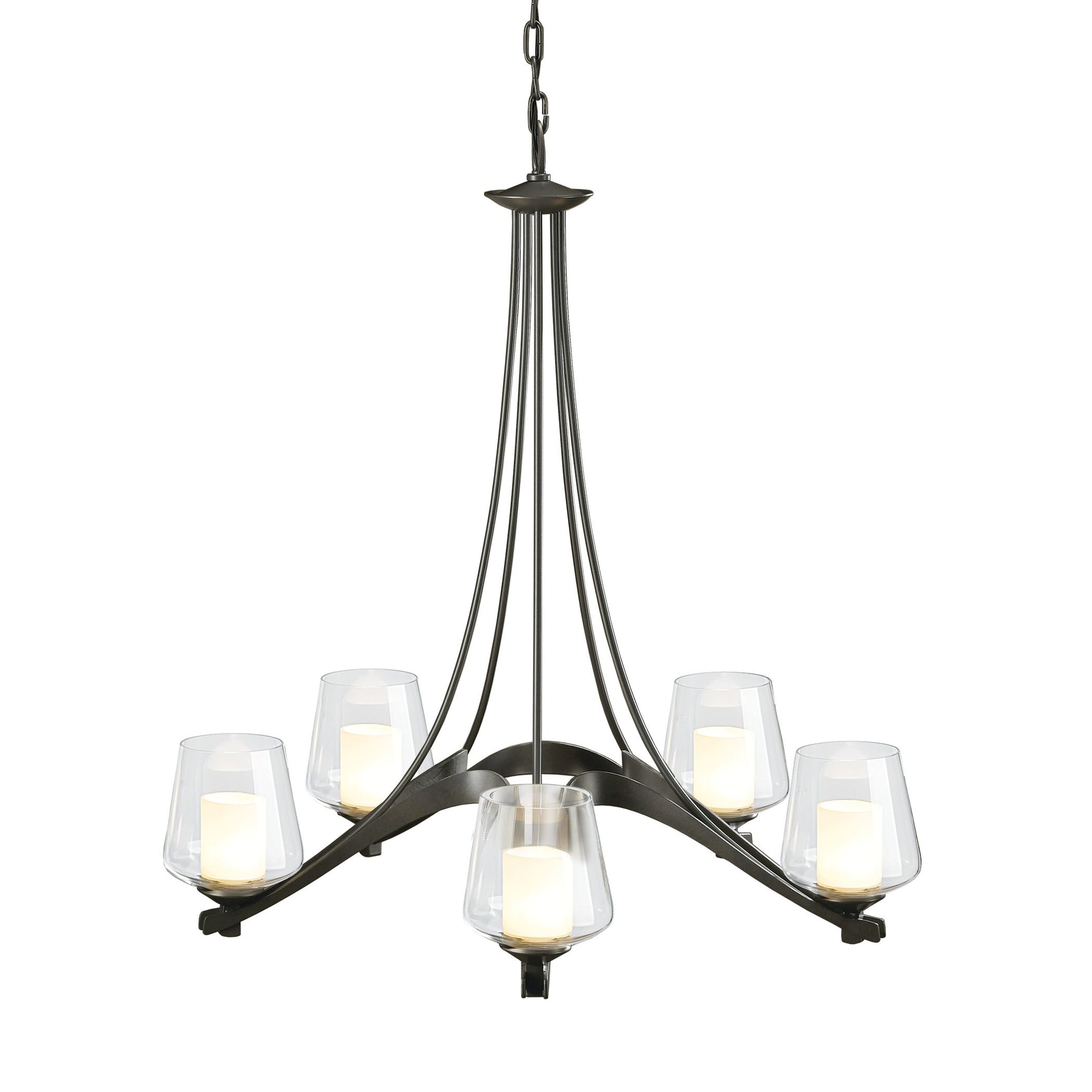 Ribbon 5 Arm Chandelier