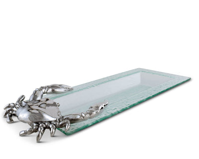Oblong Tray Crab Glass