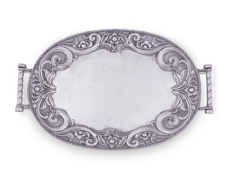 Serving Tray Western Leather