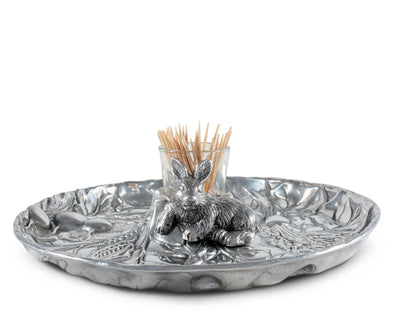 Rabbit Garden Tidbit Tray