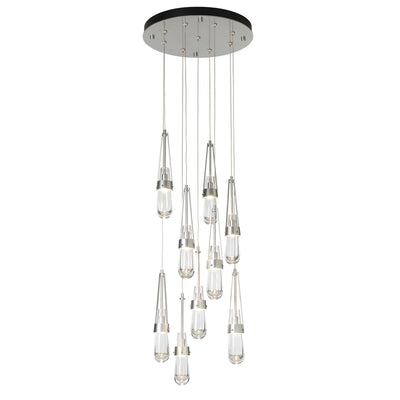 Link 9-Light Clear Glass Round Pendant
