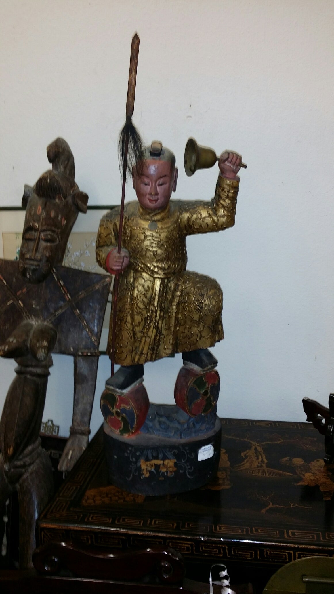 Vintage Chinese Hand Carved Statue