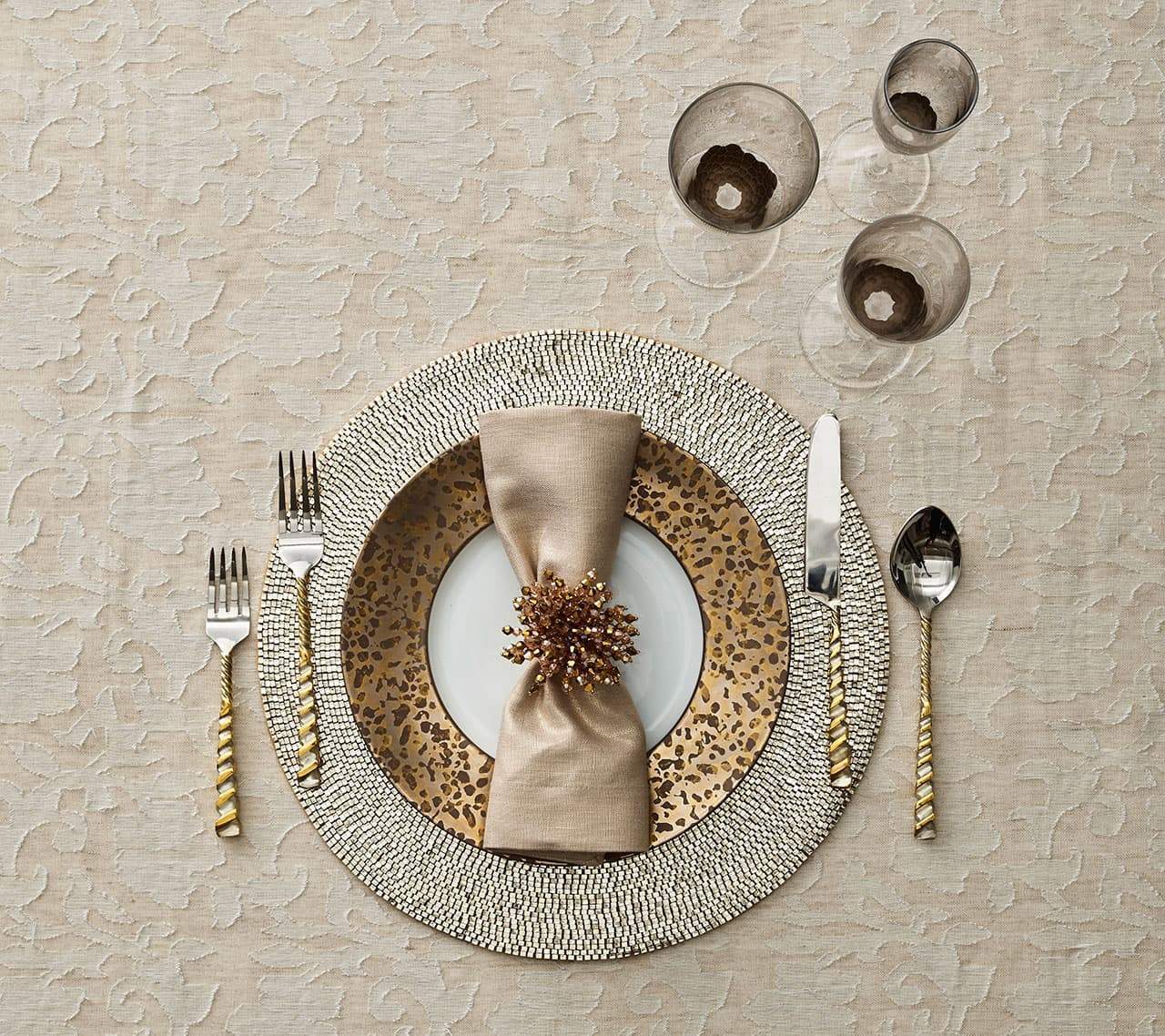 Napkin Ring in Gold, Set of 4