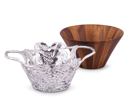 Grape Wood Tall Salad Bowl