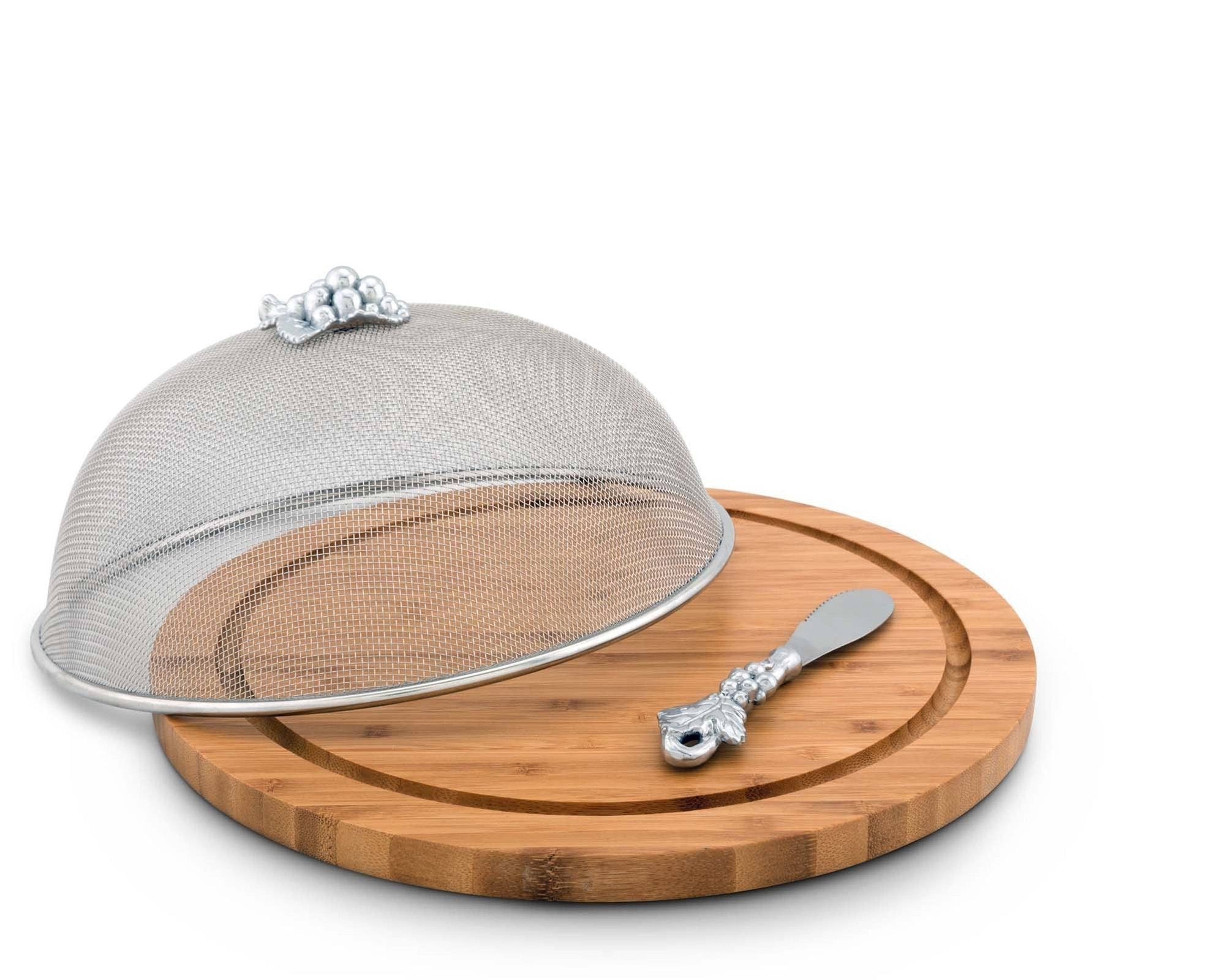 Grape 3 Piece Picnic Cheese Board / Spreader