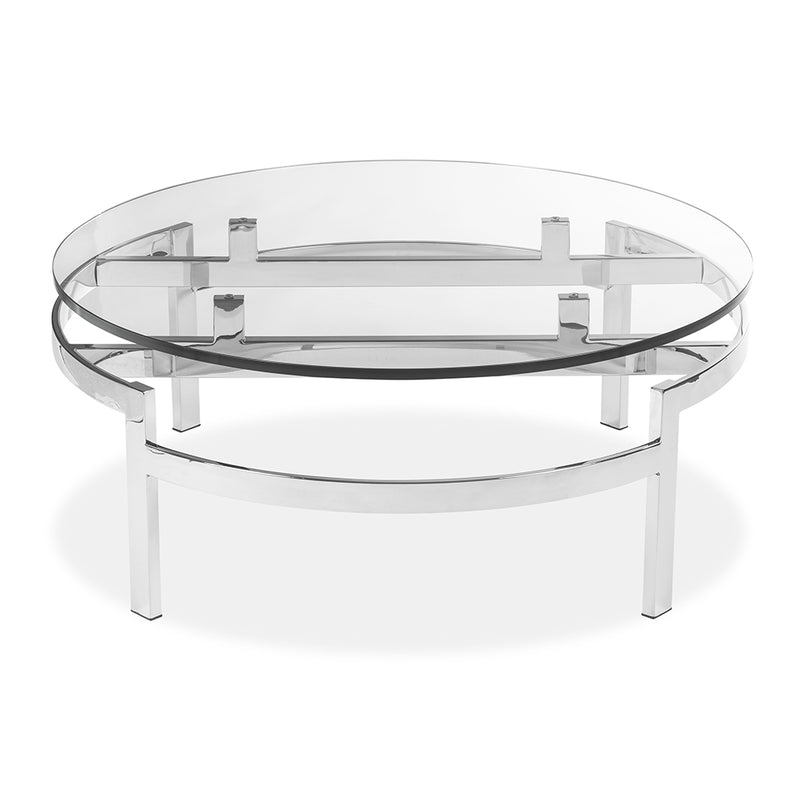 Met Round Cocktail Table in Polished Stainless