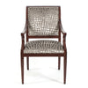 Macassar Ebony Faux Macassar with Arms Custom
