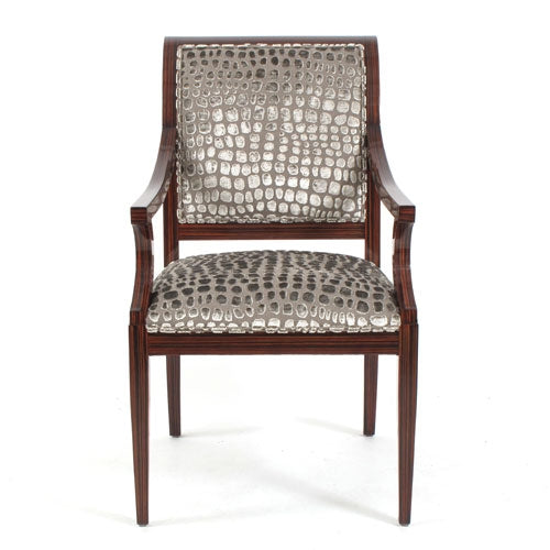 Macassar Ebony Faux Macassar with Arms Custom