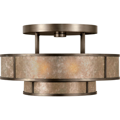 Singapore Moderne 24" Round Semi-Flush Mount