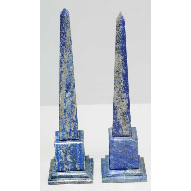 Oblisk, pair Lapis Blue Minature, Lloyd Paxton, Garden of Good and Evil