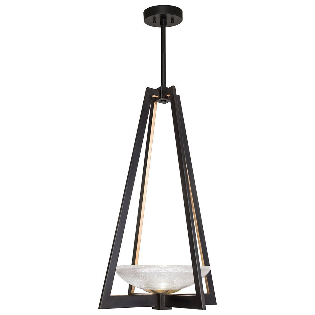 Delphi Pendant 896040 in black iron with gold accents