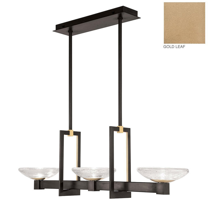 Delphi Pendant 897040 in black iron with gold accents