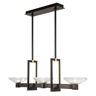 Delphi Pendant 897040 in black iron with gold accents