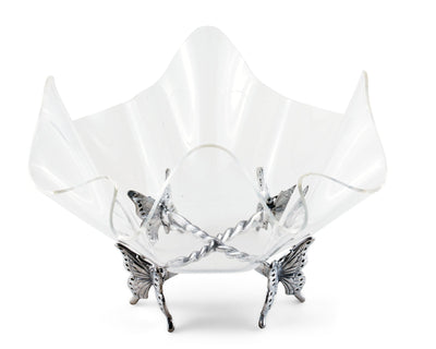 Butterfly Stand Acrylic Bowl 14