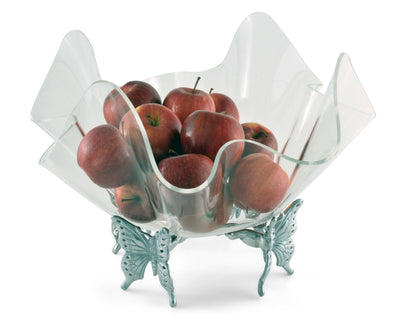 Butterfly Stand Acrylic Bowl 14