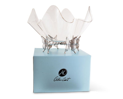 Butterfly Stand Acrylic Bowl 14