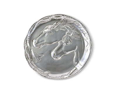 Horse Plate With Glass Dome