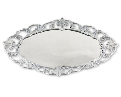 Fleur-De-Lis Oval Serving Tray