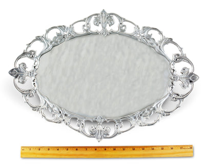 Fleur-De-Lis Oval Serving Tray