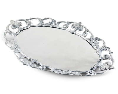 Fleur-De-Lis Oval Serving Tray