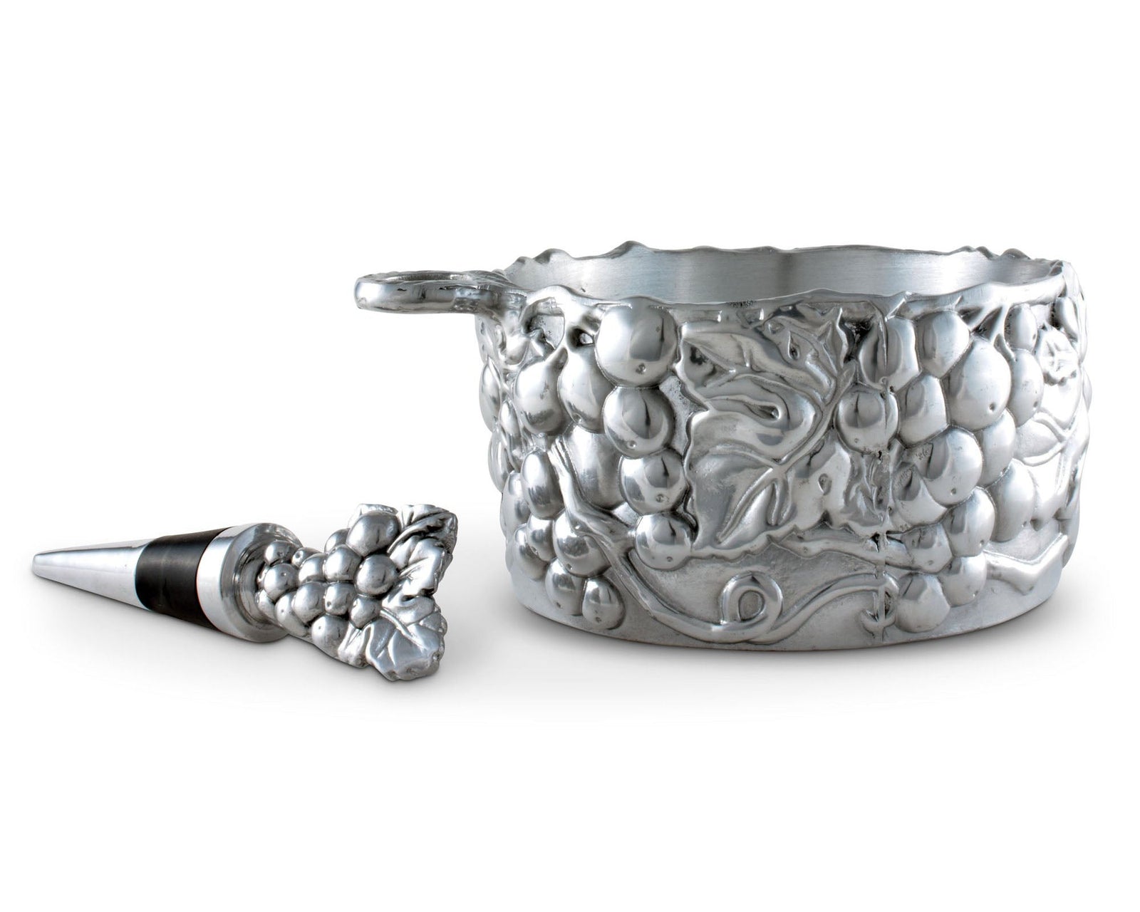 Grape Wine Caddy And Stopper Set
