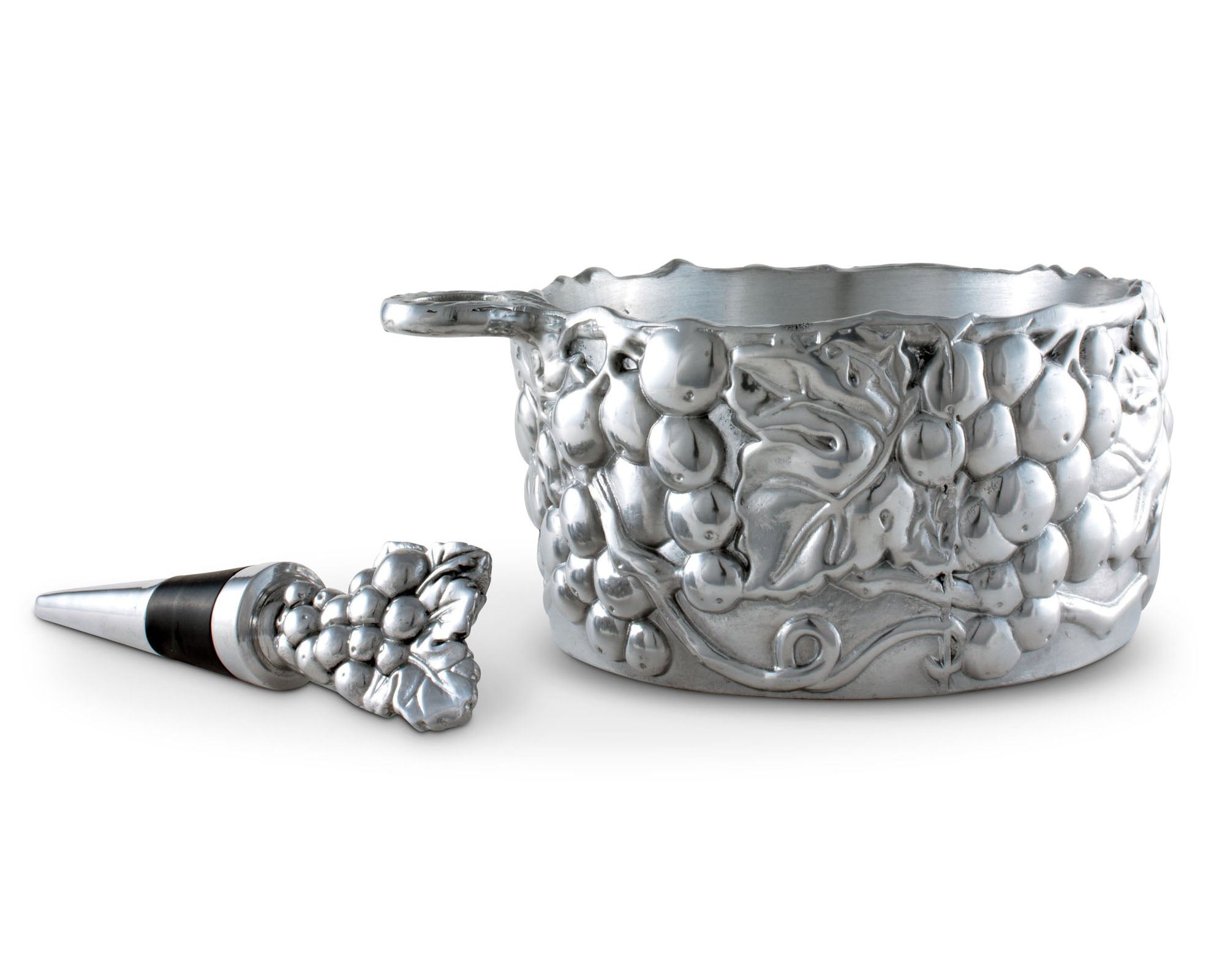 Grape Wine Caddy And Stopper Set