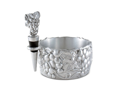 Grape Wine Caddy And Stopper Set