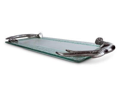 Oblong Tray Antler Glass