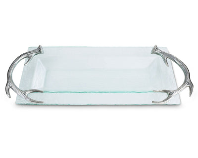 Oblong Tray Antler Glass