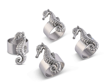 Sea Horse Napkin Rings - Set Of 4