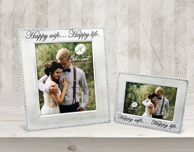 Happy Wife 5 X 7 Beaded Frame