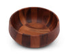Modern Round Acacia Wood Salad Bowl Large