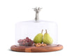 Elk Head Glass Covered Cheese Board