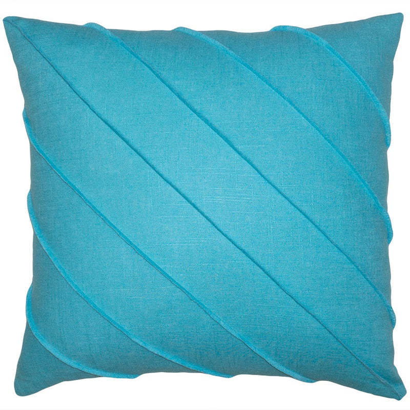 Throw Pillow Briar Hue Linen Turquoise