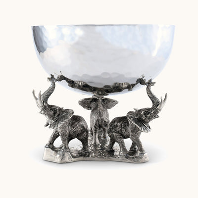 Nut Bowl Elephant Stainless Steel & Pewter