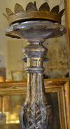 19th Century Italian Antique Silver Gilted Altar Candlesticks