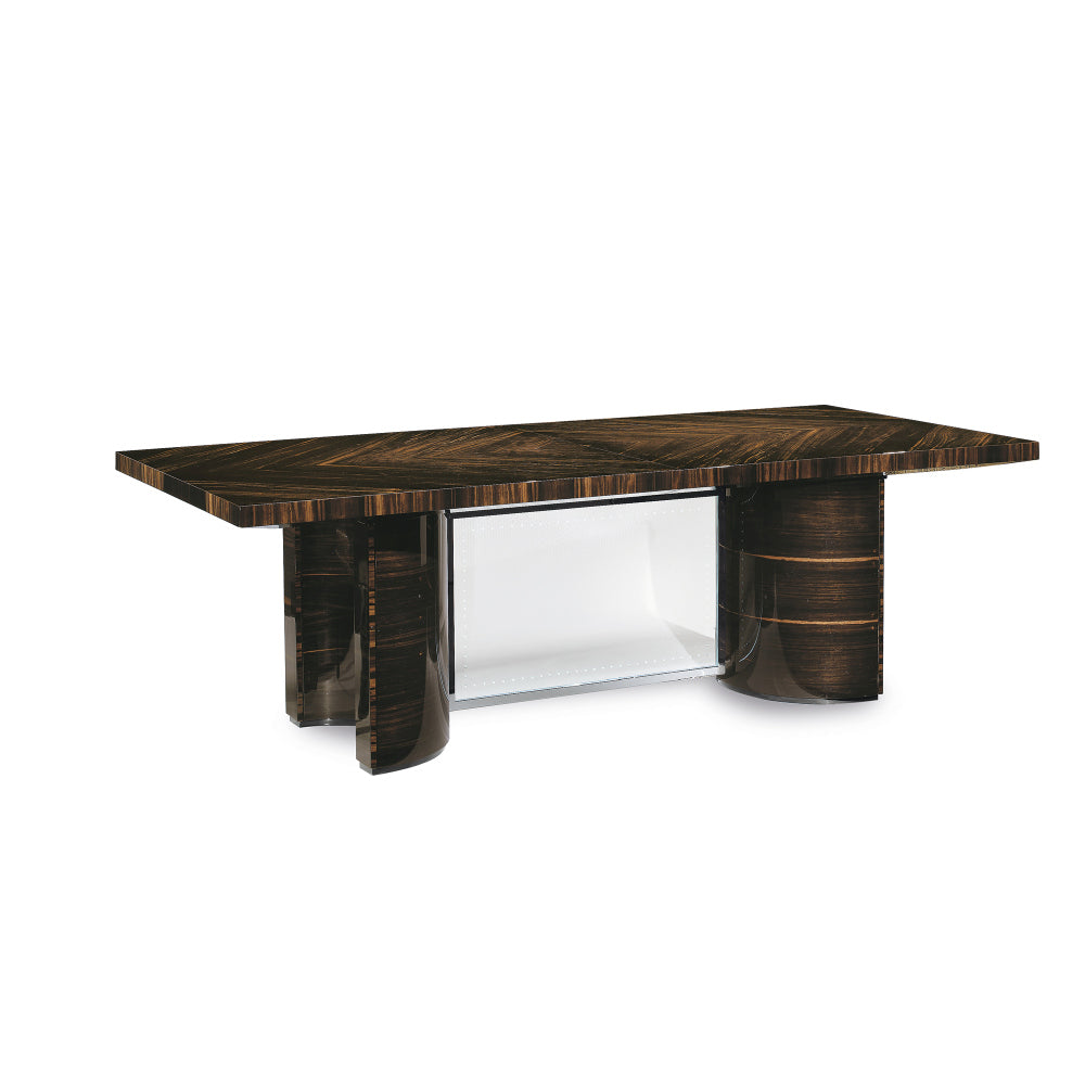 Edge Rectangular Dining Table with LED Base Panel