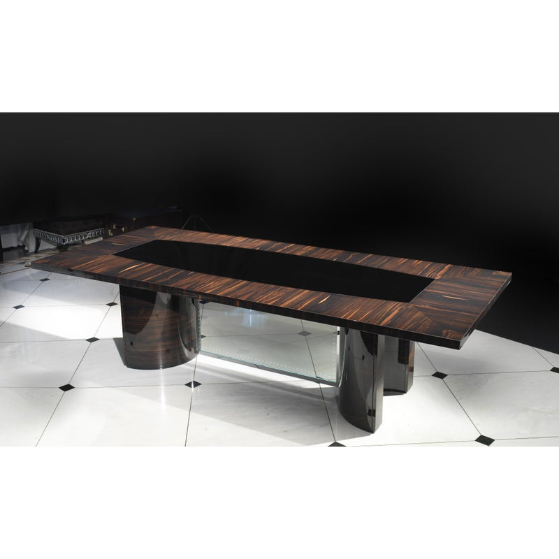 DINING TABLE EDGE BLACK MIRRORED