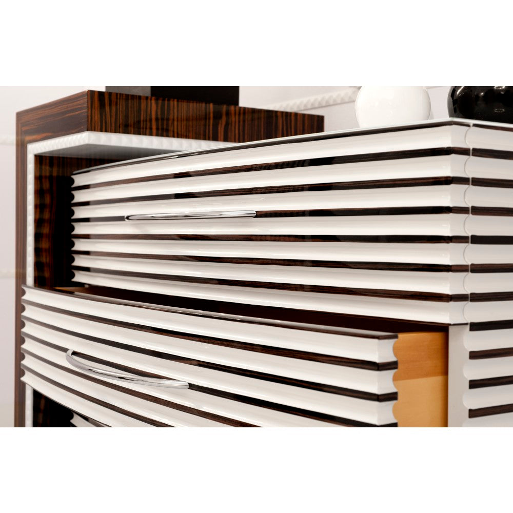 Precious Nightstand High Gloss Macassar Ebony