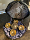 Antique Sterling Silver Salt Cellars and Pepper, Set of 4