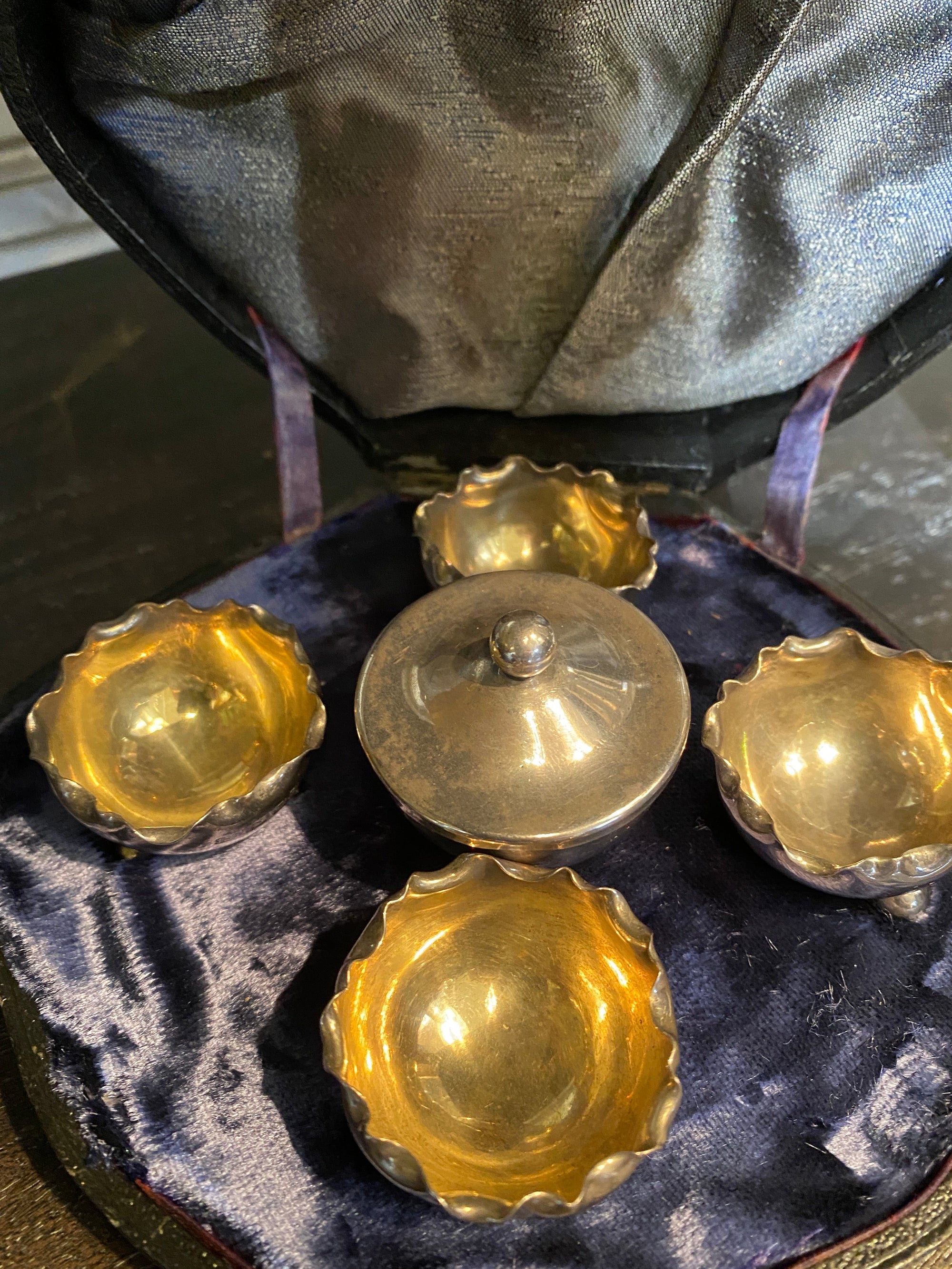 Salt Cellars Antique Sterling Silver