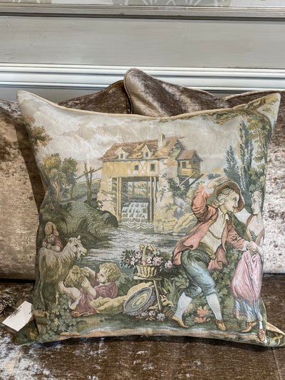 Custom Old World Tapestry Pillow